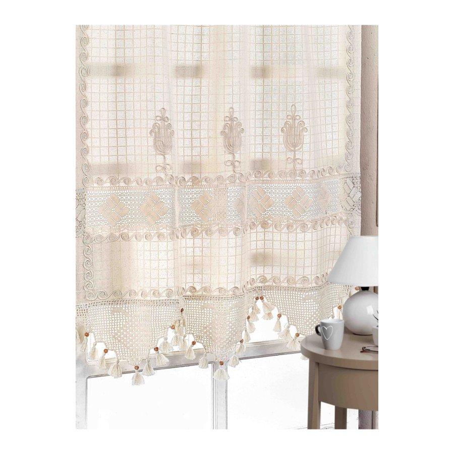 Аутентичная кружевная хлопковая занавеска ручной работы